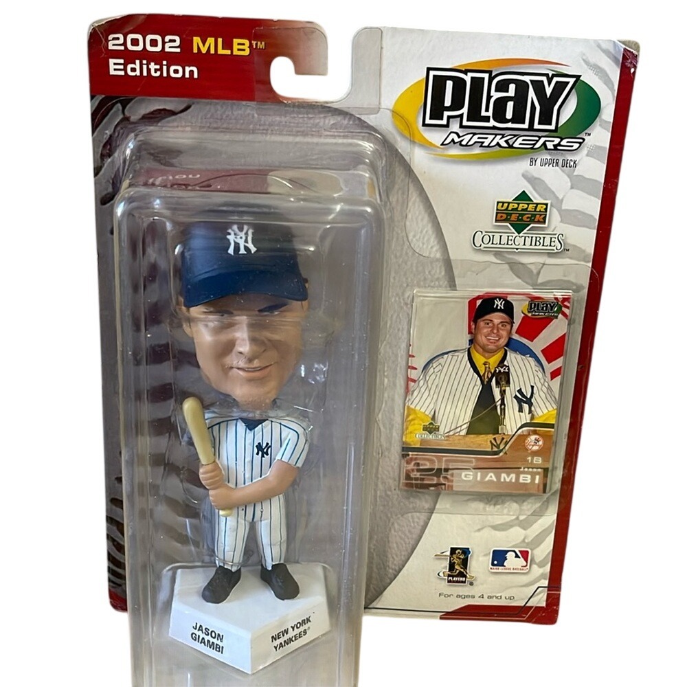 Upper Deck PlayMakers 2002 MLB Jason Giambi New York Yankees Bobblehead Card‎